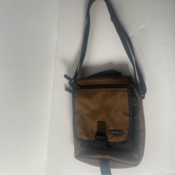 Eddie Bauer Brown Nylon Multi Compartment Crossbody Bag - Picture 2 of 14